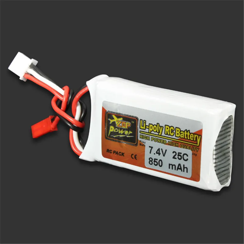 Разъем ZOP Power 7 4 В 850 мАч 2S 25C Lipo Battery jst для радиоуправляемых дронов с камерой FPV