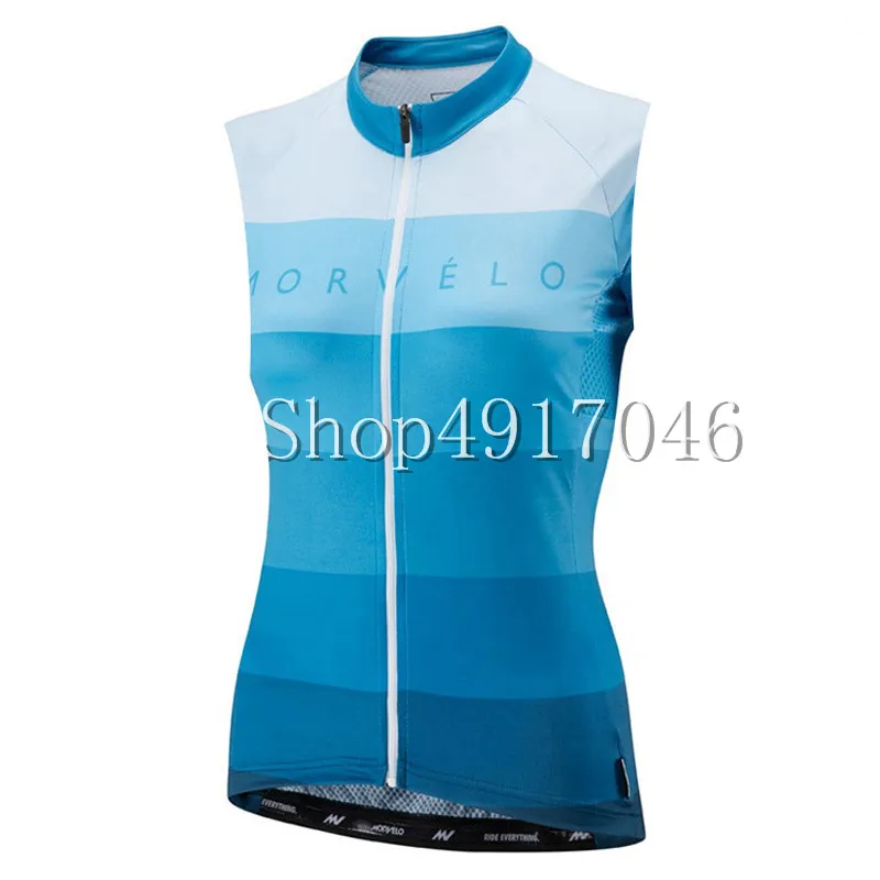 2019 Morvelo Спорт на открытом воздухе Женщины без рукавов Велоспорт Джерси дышащая