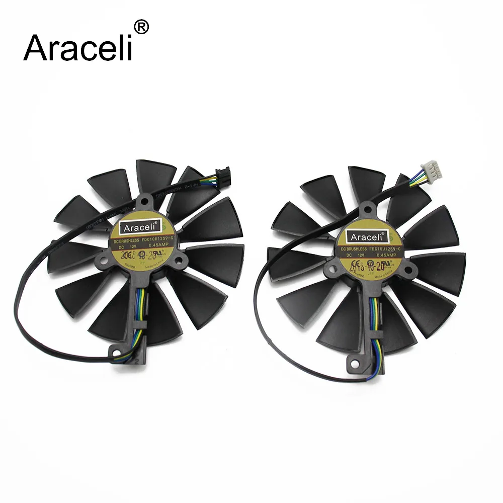 Кулер для карт 87 мм T129215SH кулер с 4 контактами RTX 2060 2070 2080 Ti ASUS GeForce RTX2080 RTX2080Ti игровая
