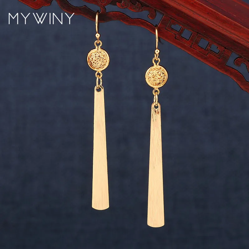 MYWINY новые модные медные пряжки ювелирные изделия Длинные металлические простые