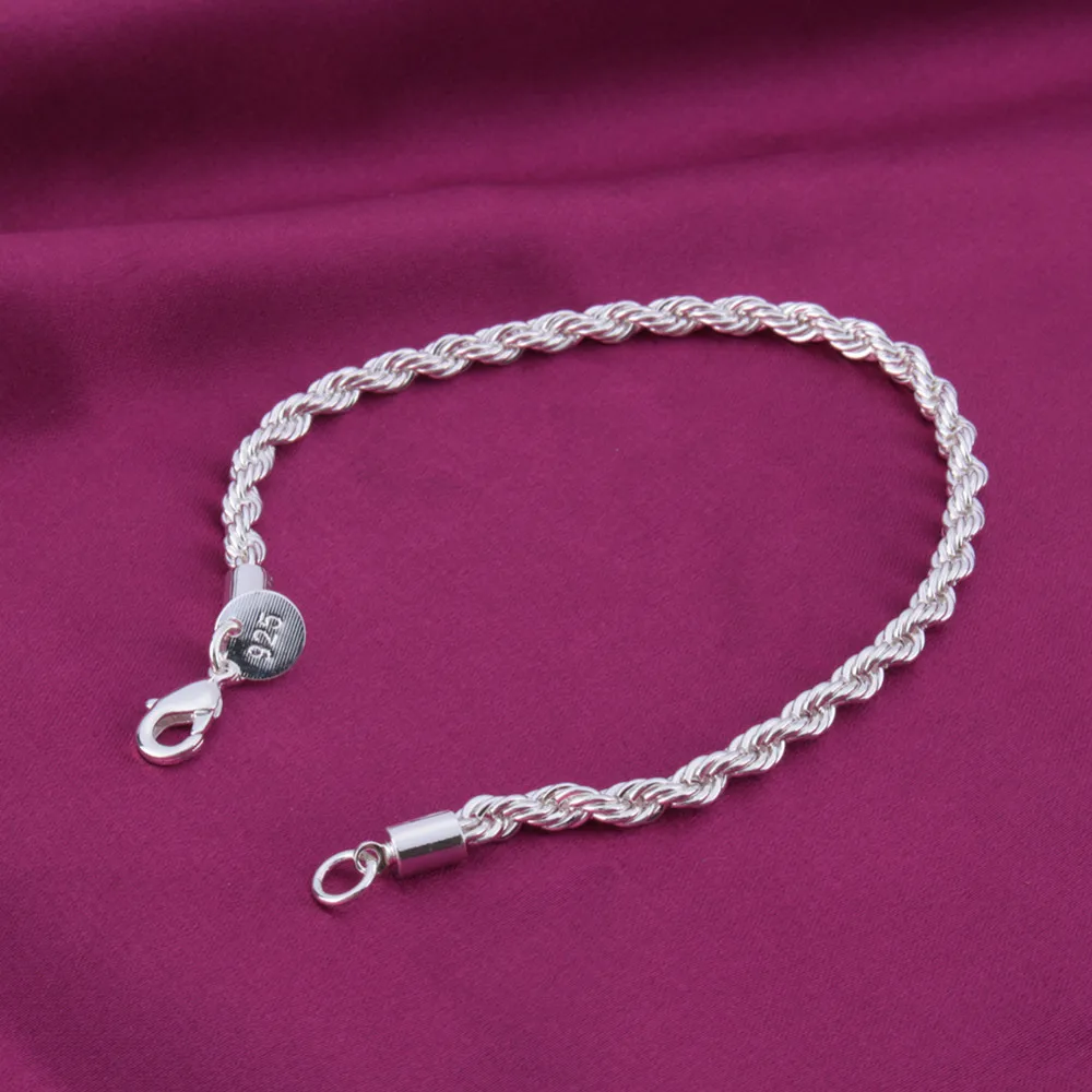 Прелестные модные туфли для девочек Jewelry Браслеты очарование флэш витой крутить веревку браслет ювелирных браслет