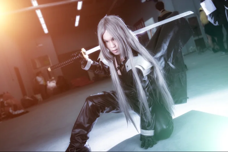 Костюм для косплея эпинация VII FF7 Сефирот из искусственной кожи наряд + Pauldrons