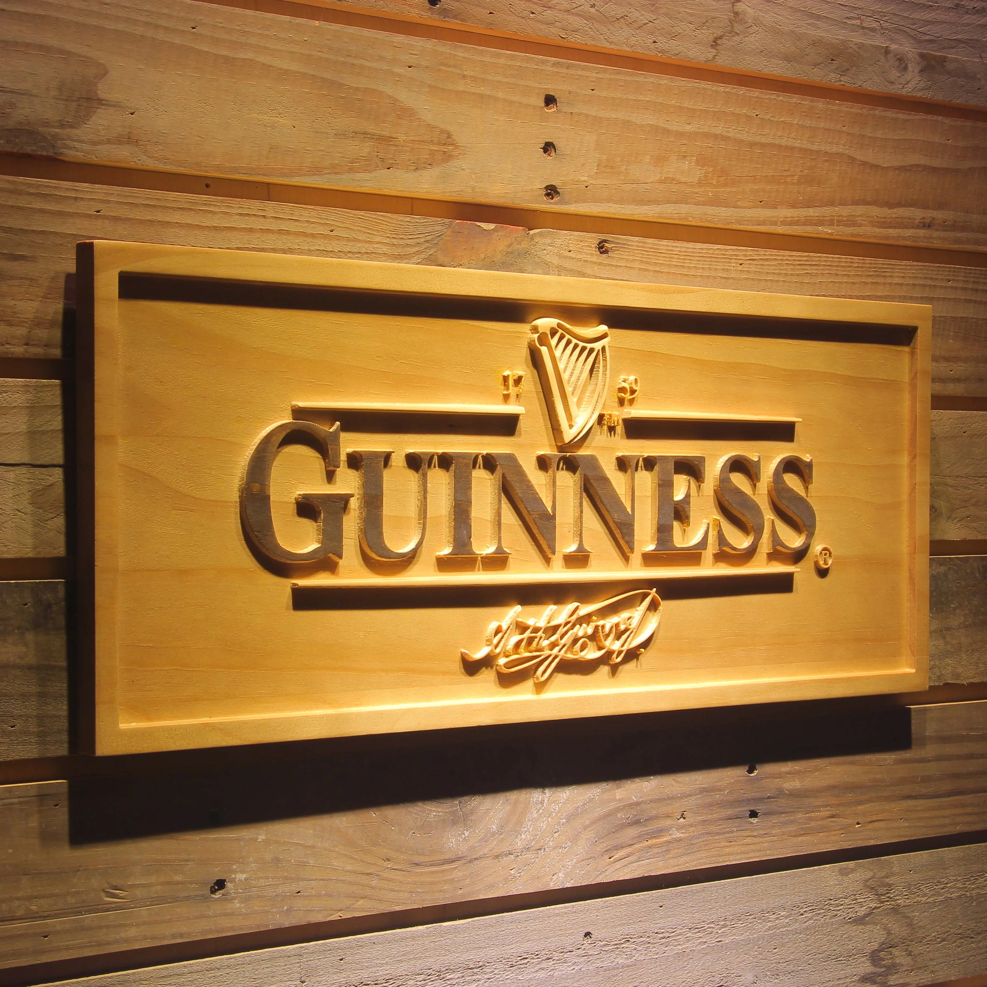 GUINNESS Ale Beer 3D деревянный знак|Таблички и знаки| |