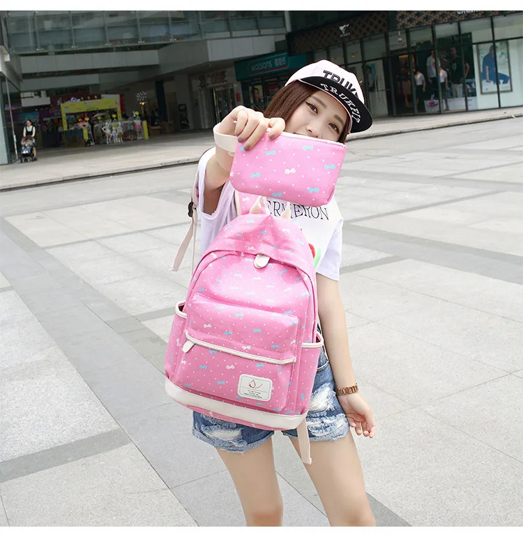 Printing Children Backpacks For Teenagers Girls Lightweight Waterproof School Bags Child Orthopedics Schoolbags 3pcs/set