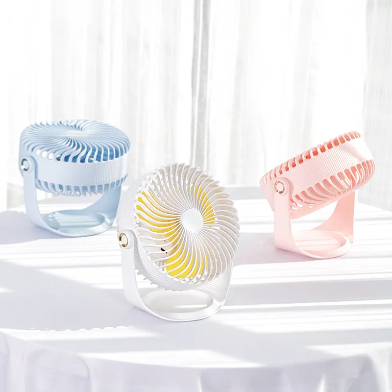 Mini office desktop fan silent portable usb rechargeable three-speed shift 360 degree rotating ITAS6612A | Бытовая техника