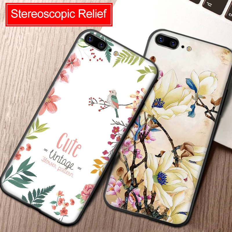 For iphone7/8/x/xs/6S/6/6plus mobile phone case male and female coloured relief full edge fashion anti falling cover protection |