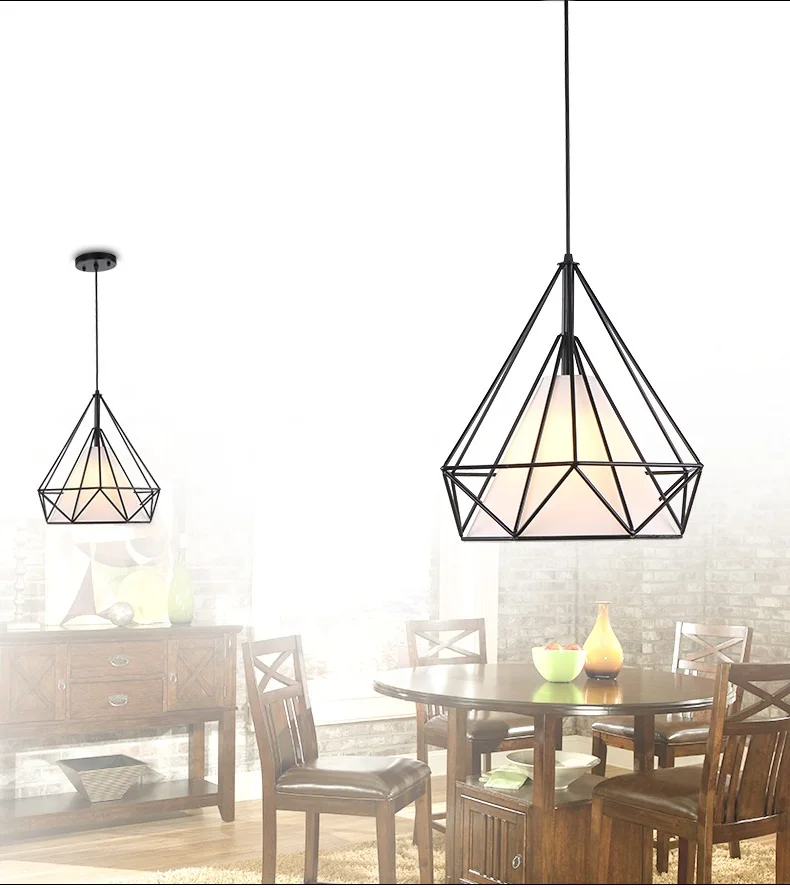 Modern Pendant Lamp Light Iron Frame Lights for Kitchen Island Dining Room Home Decoration luminaire | Лампы и освещение