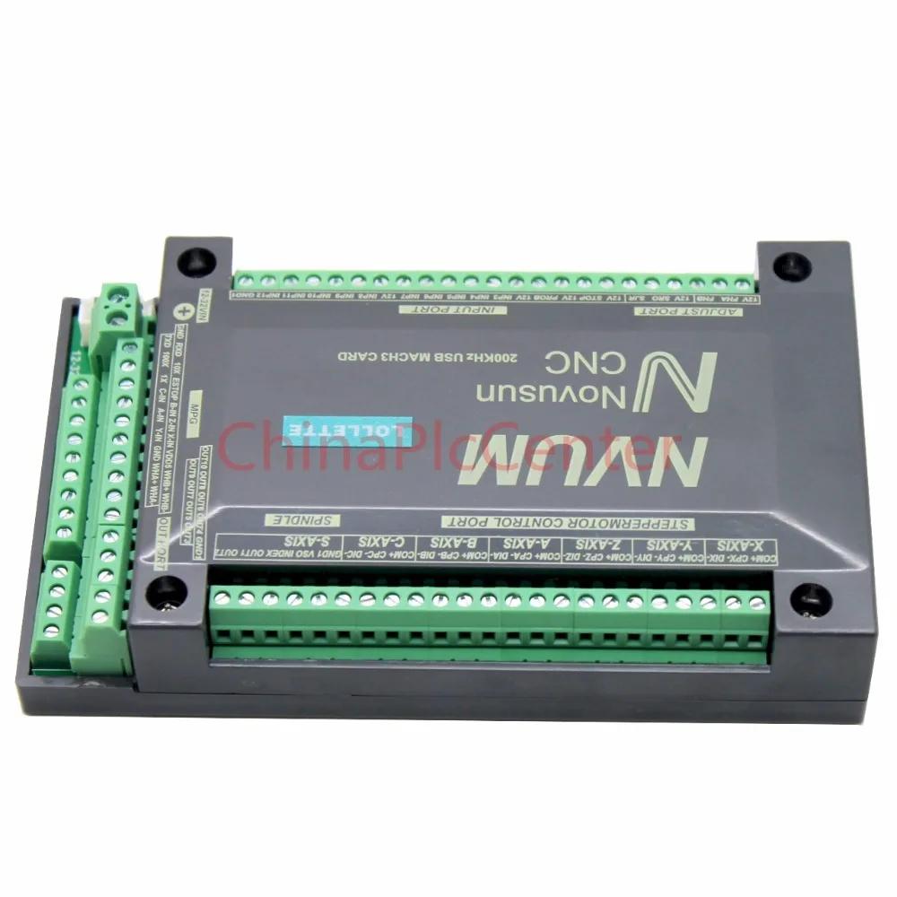 NVUM Новый 3 axis Mach3 CNC контроллер движения USB карта 300 кГц Breakout Board интерфейс