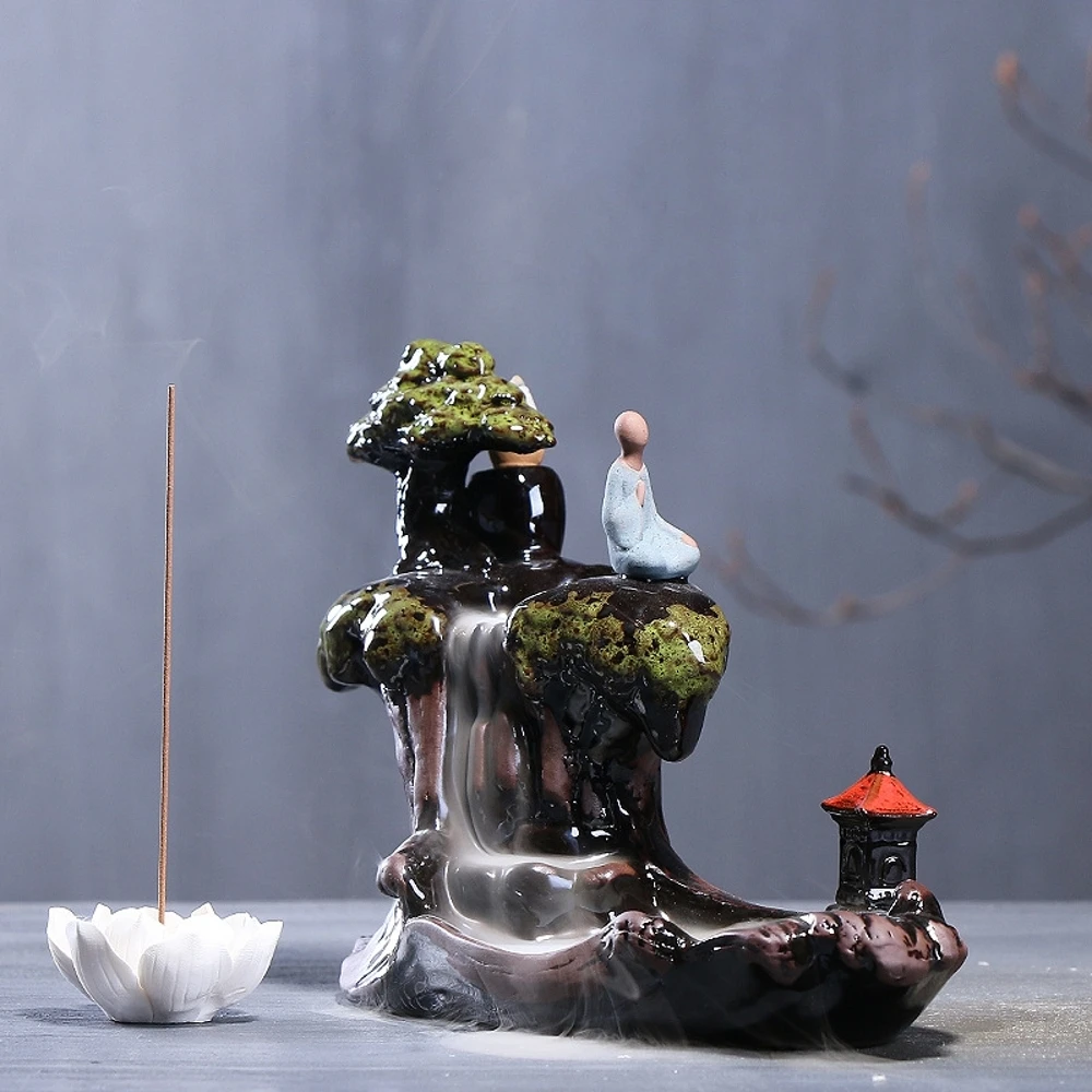 Изысканный Глазурованный керамический обратный поток ладан держатель ладана