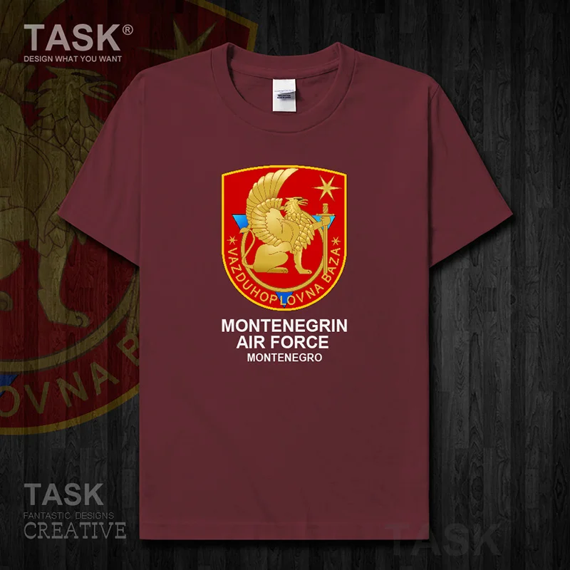 Футболка Air Force Montenegro MNE Crna Gora, черная горная футболка с коротким рукавом, армейская тактическая, 01