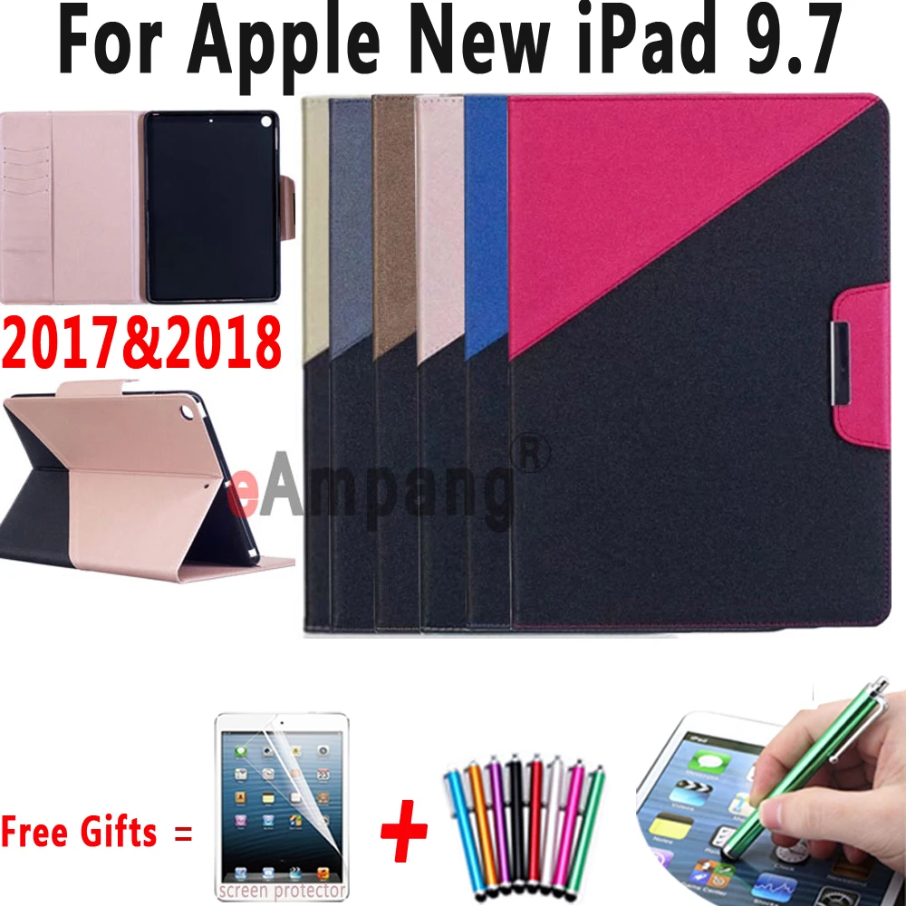 Умный чехол с магнитной пряжкой в стиле пэчворк для Apple новый iPad 2018 2017 A1822 A1823 A1893