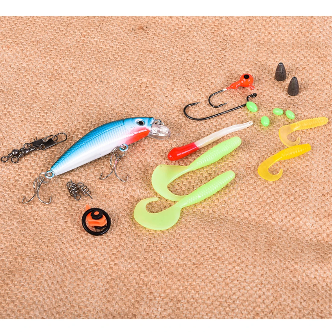 Новый 52 шт. рыбалка приманка набор Для рыбалки с коробкой дизайн упаковки