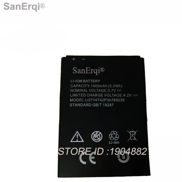 

Аккумулятор SanErqi 3,7 в 1400 мАч Li3714T42P3h765039 для ZTE Blade A3 T220 AF3 T221 A5 AF5