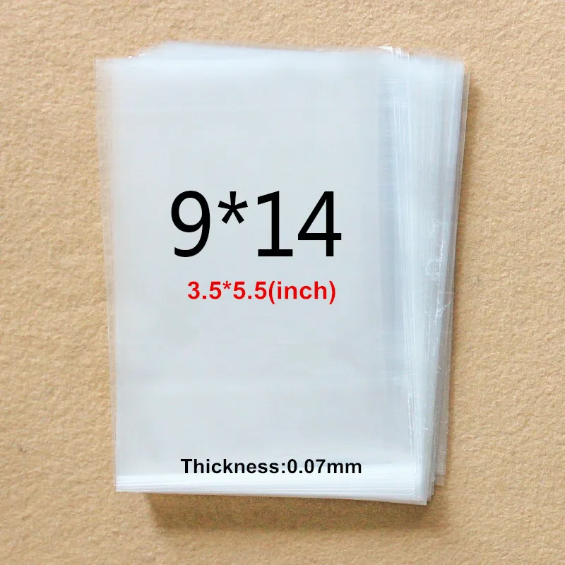 

1000pcs Flat open clear plastic poly bags, clear opp gift packaging bags 9x14cm