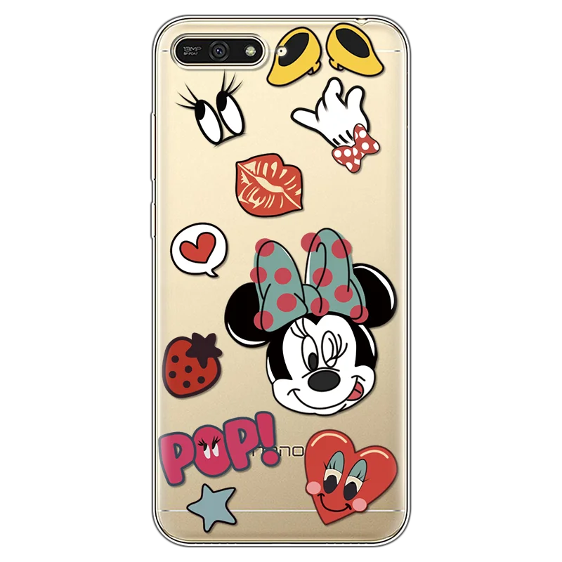 Милый Забавный мультяшный чехол для Coque huawei Y6 чехол прозрачный защитный для huawei Honor 7A 5,7 дюймов чехол для телефона задняя крышка