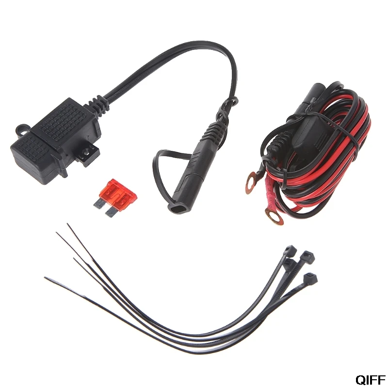 

Motorcycle 2.1A Waterproof USB Charger Kit SAE to USB Adapter+Extension Harness May06