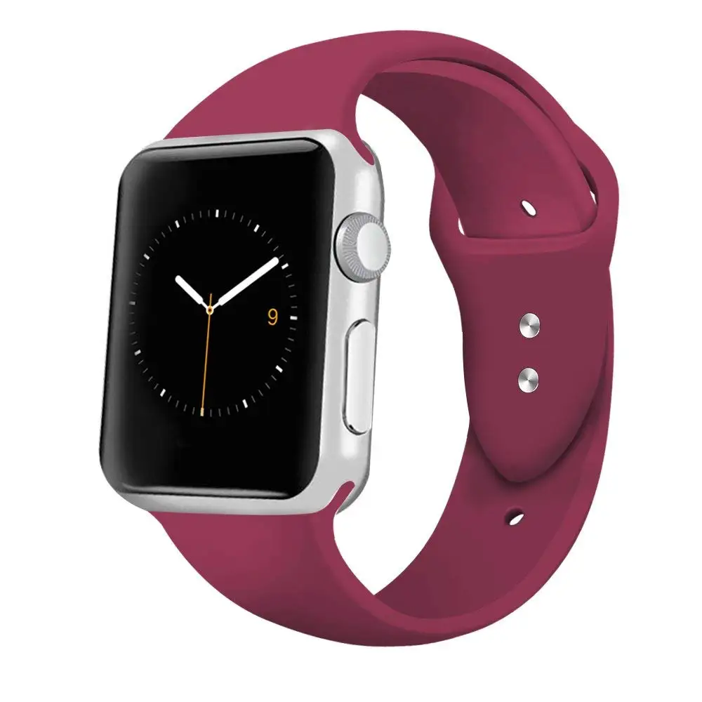 Ремешок спортивный для Apple Watch 42 мм 38 мягкий силиконовый сменный ремешок iWatch Series