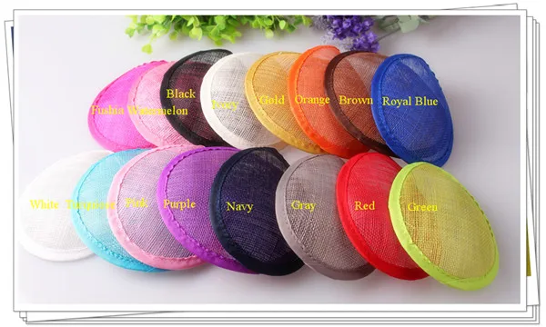 

2016 New Navy Red Green Black Waterdrop DIY Fascinator Sinamay Base 13.5CM Women Party Sinamay Headpieces DIY Hair Accessories
