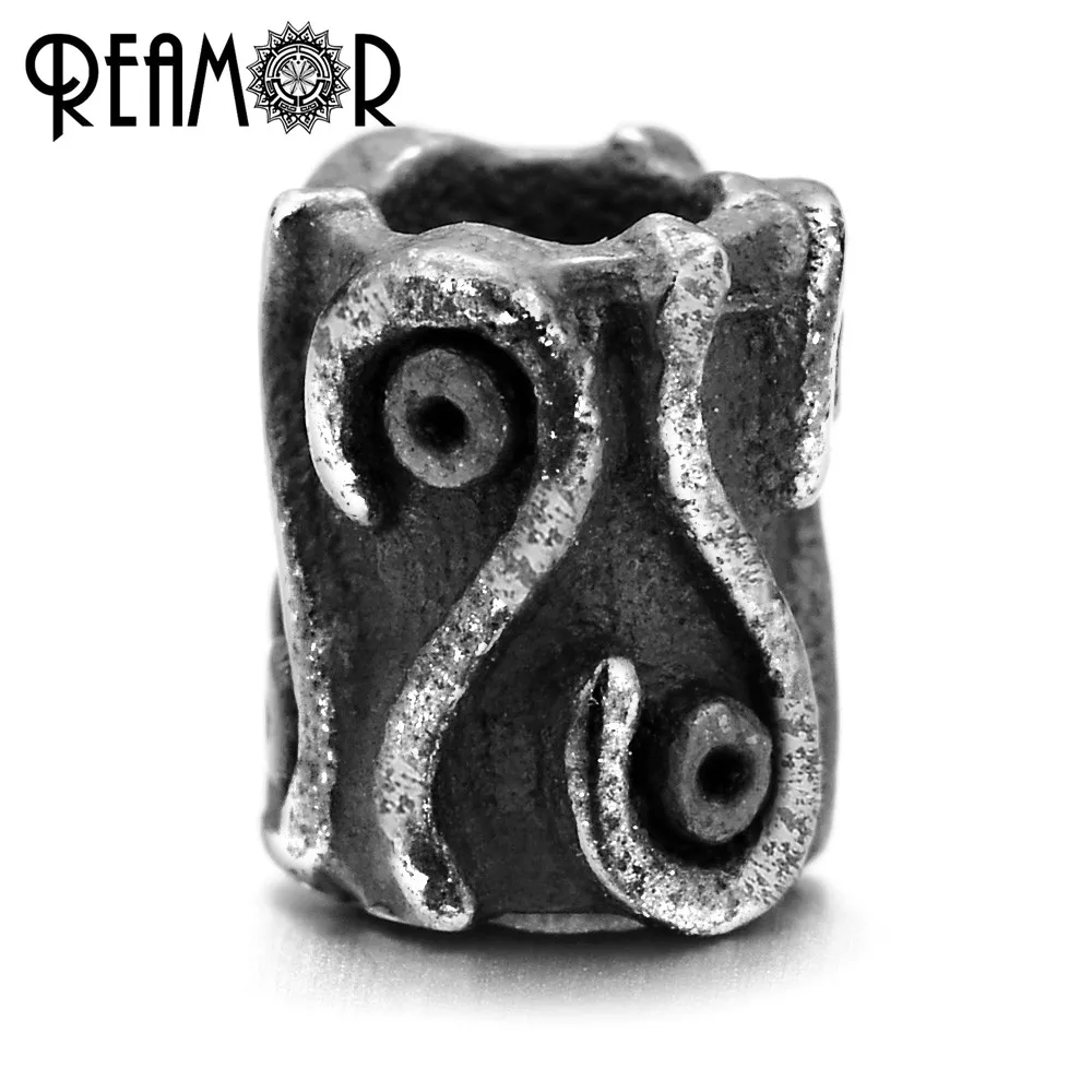 XKZ023 4 REAMOR античный 316l нержавеющая сталь четыре клевера& точки& СГЛАЗА 2 мм бусины с небольшим отверстием Подвески для DIY String браслет для мужчин и женщин - Цвет: XKZ023 4