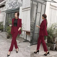 2 piece set women suit female 2020 spring and summer ms new slim fashion elegant small suit jacket casual temperament sets