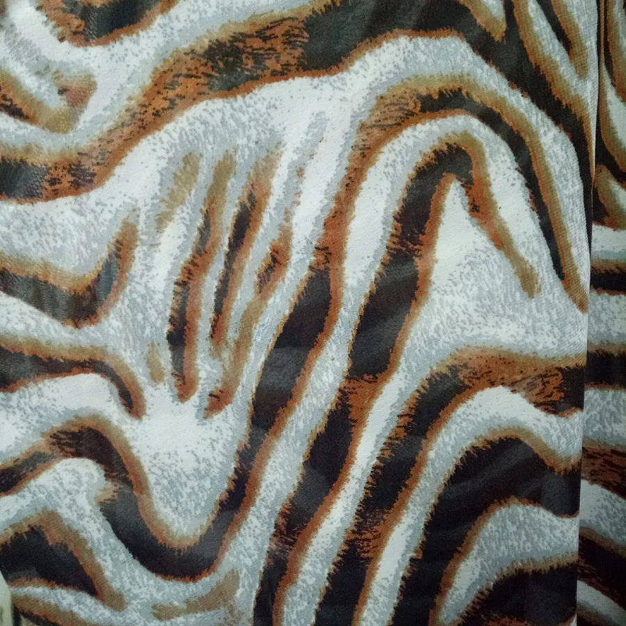 Ткань для платья с принтом зебры шифоновая ткань рукоделия пляжная юбка вечернее