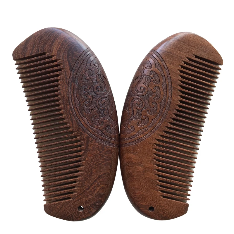Высокое качество гребень эбенового дерева дерево натуральное резные надписи