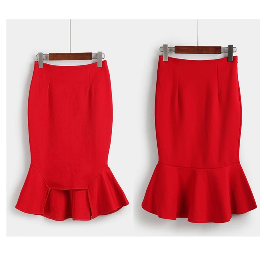 Юбка-карандаш Женская средней длины из эластичной ткани | одежда