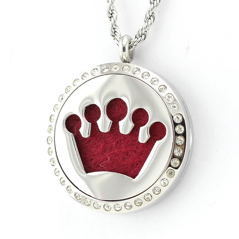 Хит продаж Круглая Корона из нержавеющей стали/тиара 30 мм ароматерапия/диффузор