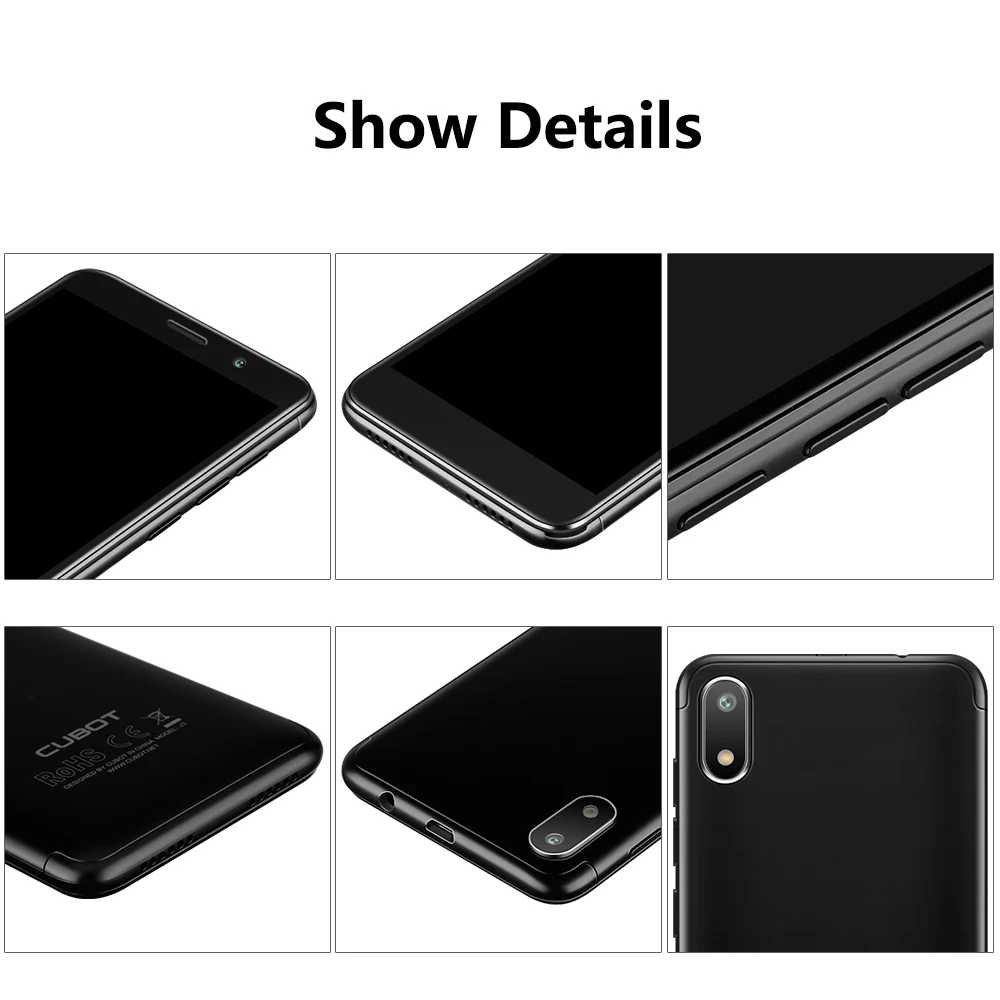 Оригинальный Cubot J3 18:9 5 0 ''дисплей Android Go Face ID MT6580 четырехъядерный 1 ГБ ОЗУ 16 Гб
