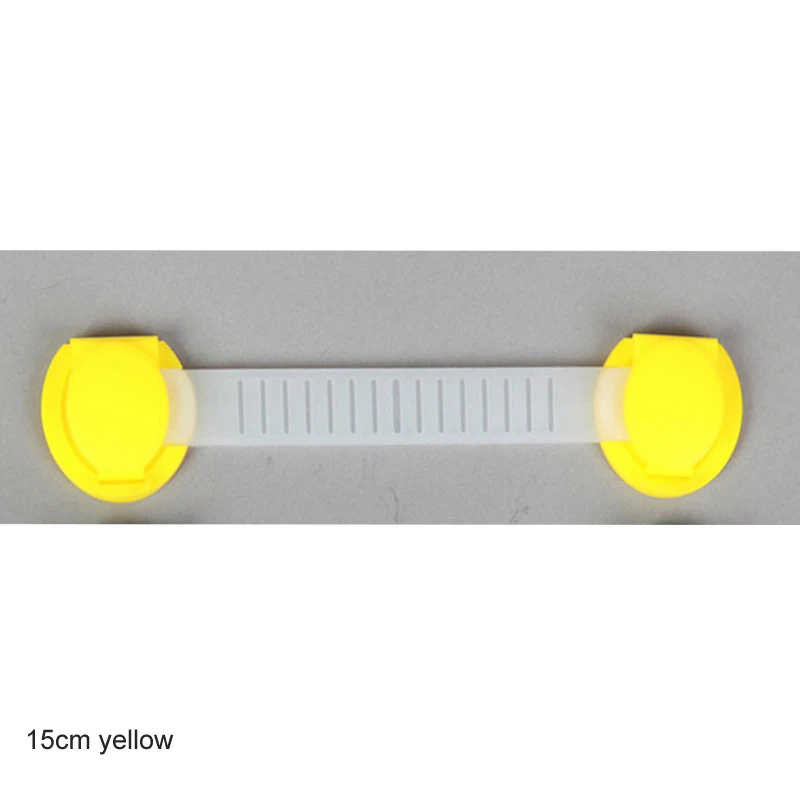 15cm yellow 10 шт./упак. детские защитные замки безопасности ребенка дверной замок с укороченными рукавами Стиль ABS замки замок выдвижного ящика, аксессуары для домашней мебели - Цвет: 15cm yellow