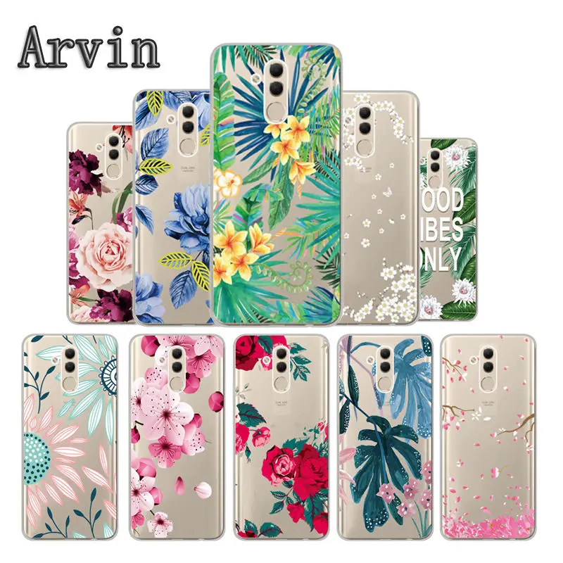 Arvin Painted Flower Fundas FOR Huawei mate20 lite mate 10 Lite Soft Silicone Back Phone Cover Mate Pro TPU Case |