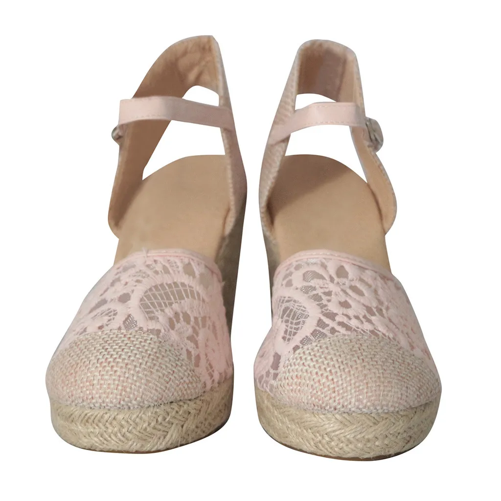 Сандалии SAGACE Женские соломенные дышащие босоножки в римском стиле на танкетке с