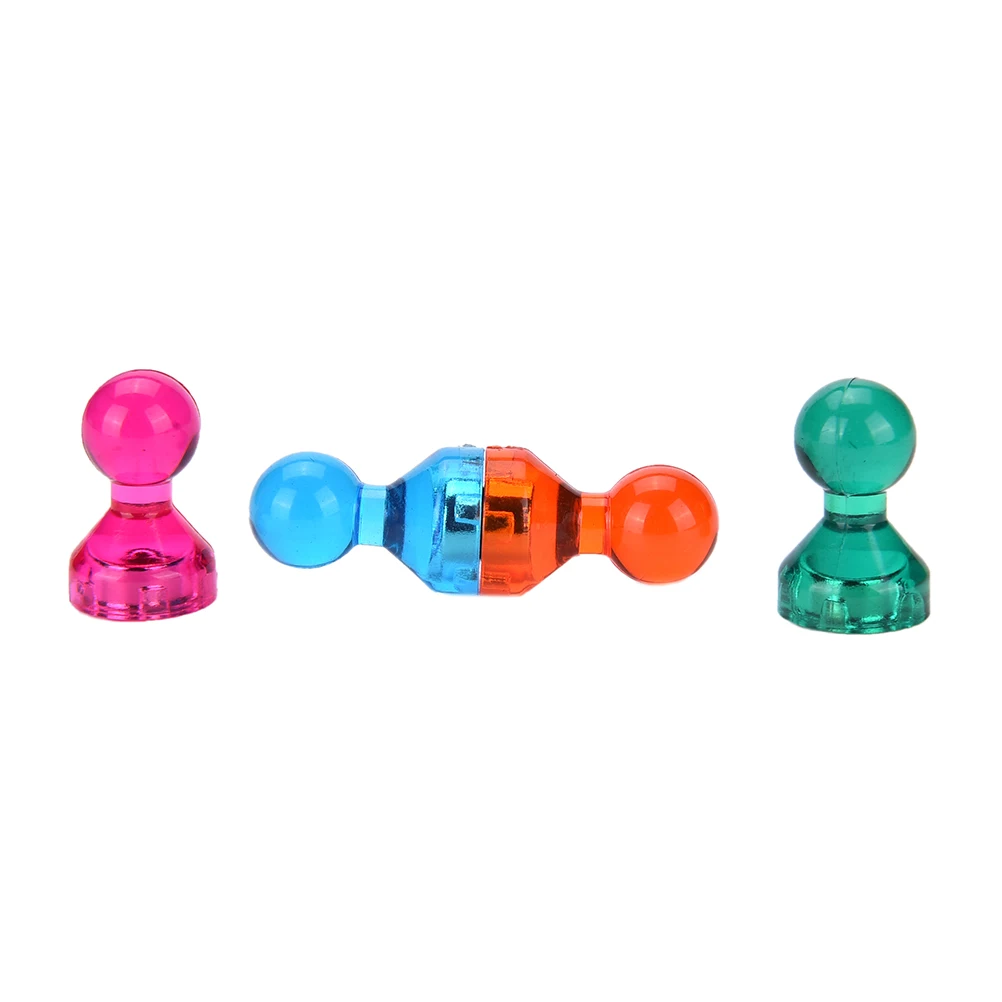 10Pcs Strong Colored Magnetic Thumbtacks Neodymium Noticeboard Skittle Pin Magnets DIY Fridge Whiteboard Random Color | Дом и сад