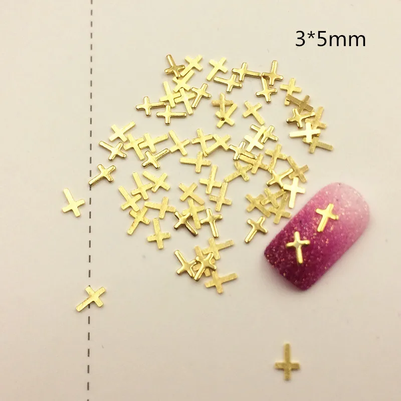 100 шт./пакет Новый 3D дизайн ногтей декоративная металлическая наклейка для