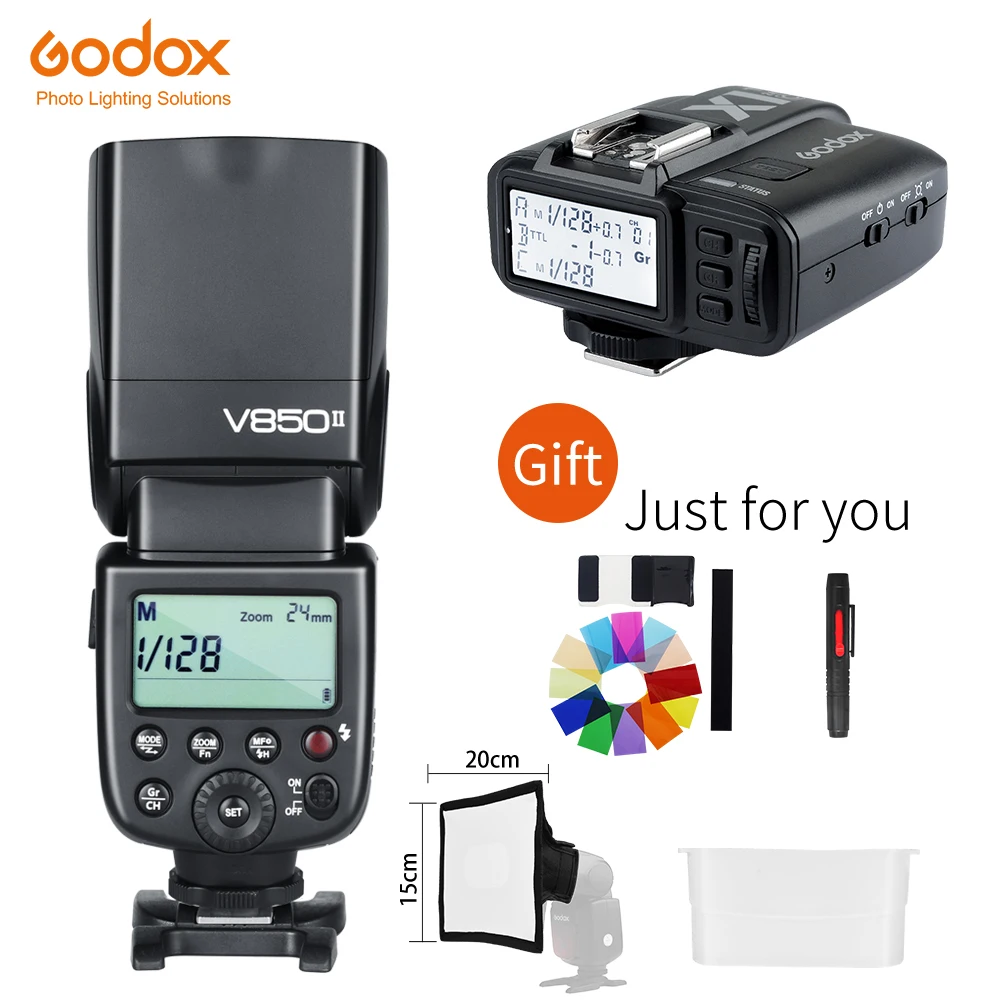 Godox V850II GN60 Li Ion Батарея 2 4G Беспроводная Системы высокоскоростная вспышка + X1T C/N/S/F/O