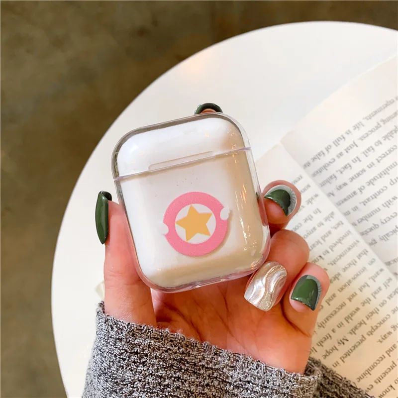 01 Чехол для Airpods с милым рисунком, прозрачный жесткий чехол s для AirPods, защитный чехол, мультяшный Bluetooth беспроводной чехол для наушников - Цвет: 01