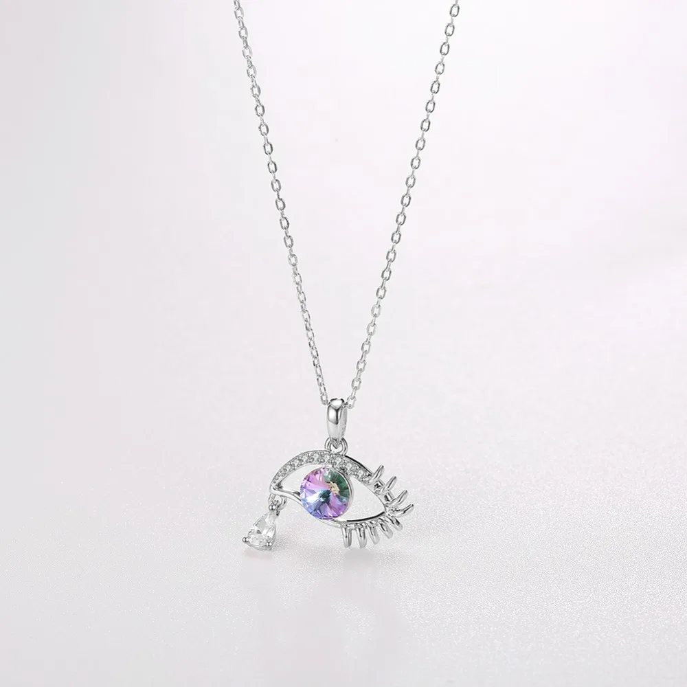 Женское Ожерелье в форме глаз LEKANI ожерелье с кристаллами Swarovski Массивный