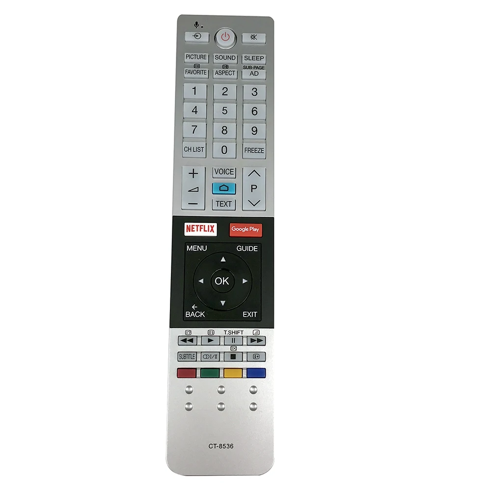CT-8536 пульт дистанционного управления для Toshiba tv с ключом Netflix Google Play
