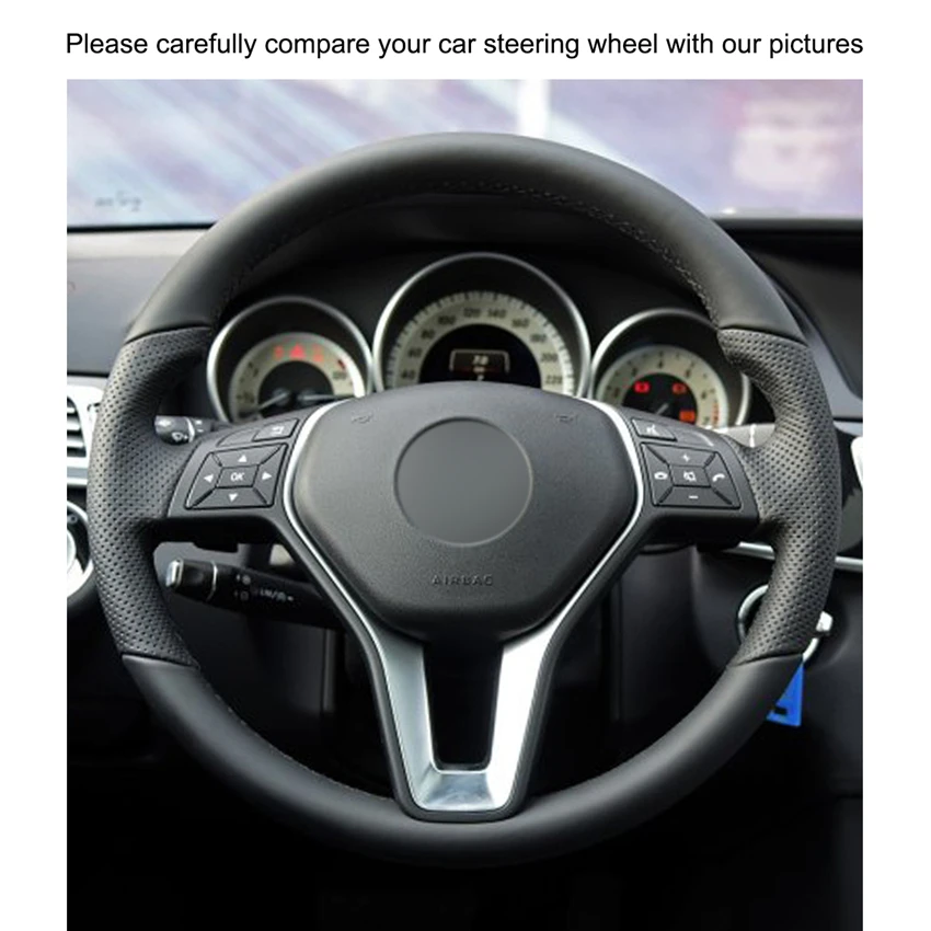 Ручная работа PU искусственная кожа чехол на руль для Mercedes Benz A Class 2013 2015 B 2011 2014 CLA