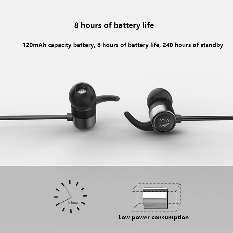 Беспроводные bluetooth-наушники UiiSii BT600, спортивные наушники для бега, водонепроницаемые наушники IPX5 с микрофоном для iphone, xiaomi, huawei