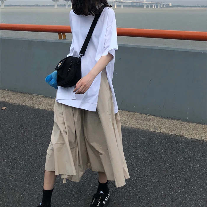 2018 женские футболки Топы Kawaii ретро летние Новые однотонные свободные кофта с