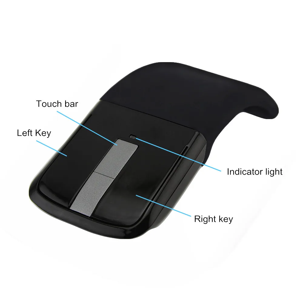 CHYI Bluetooth складная беспроводная компьютерная мышь Складная дуга Touch 1200DPI