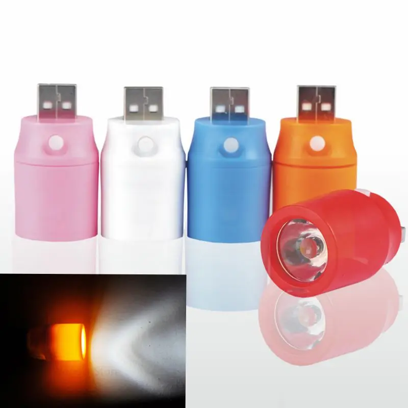Ультра яркий портативный фонарик мини USB пластиковая лампа карманный