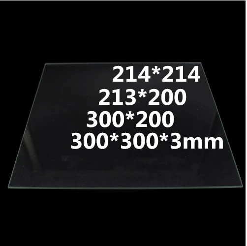 214*214 213*200 300*200 300*300*3 мм закаленное стекло для RepRap CR10 Запчасти 3D принтера hotbed|Детали