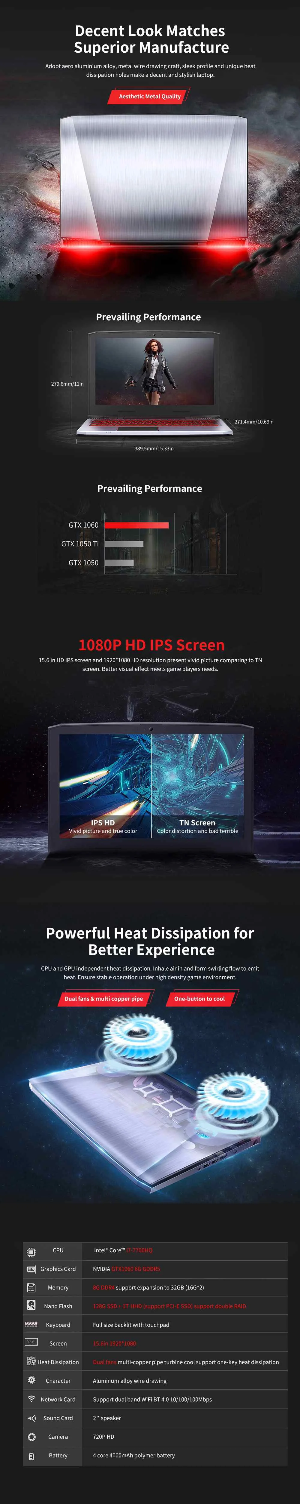 Ноутбук T-bao Tbook X7 PLUS 16G DDR4 512G SSD 15,6 дюймов Intel i7-7700HQ NVIDIA GeForce GTX 1060 6 ГБ игровой ноутбук Wins10 notebбок