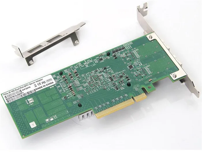 Волоконно Оптический ethernet адаптер 9812AF 2SFP + PCI Expree pcie X8 10 ГБ Двухпортовая сетевая