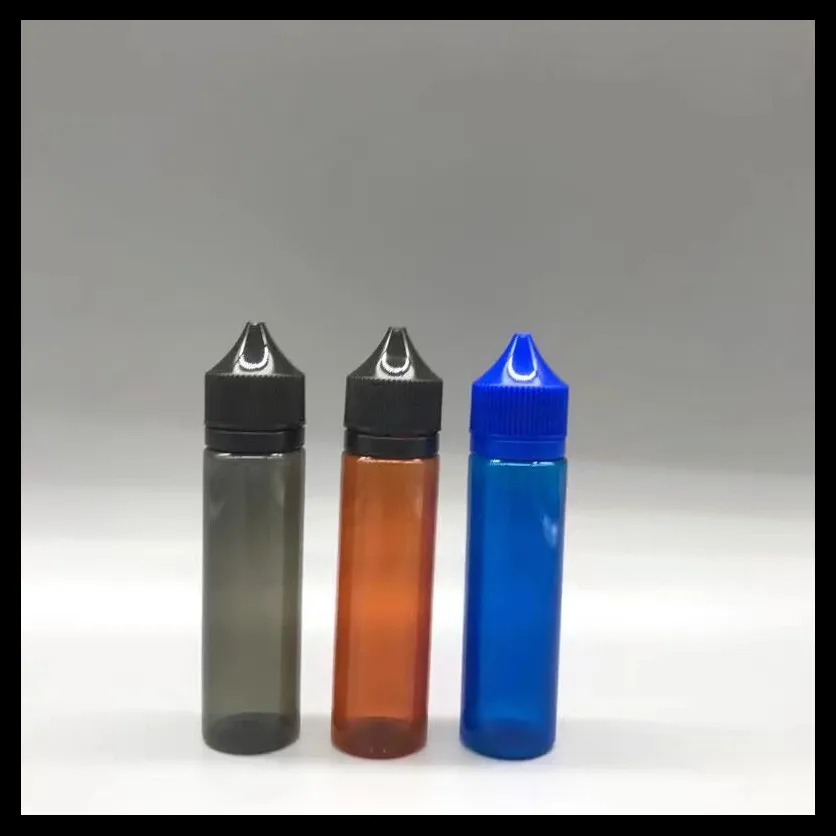 60 мл ПЭТ флакон капельница Ejuice бутылки с восковыми вскрытия Кепки и иглы для