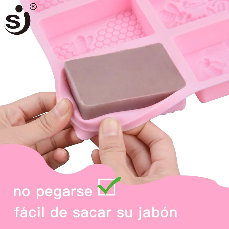 SJ 1 шт. мёд пчела Силиконовые Мыло Форма для ручной работы Craft 3d силиконовые формы для мыла прямоугольный Овальный 6 форм мыло формы для мыла решений