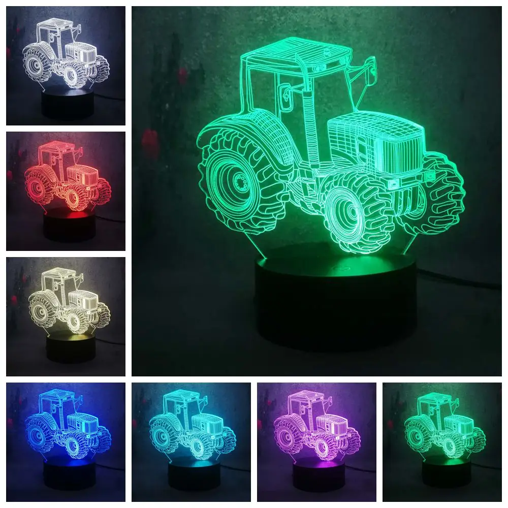 Новый кран головка часть 3D светодиодный ночник затемнение RGB зарядка лампа для