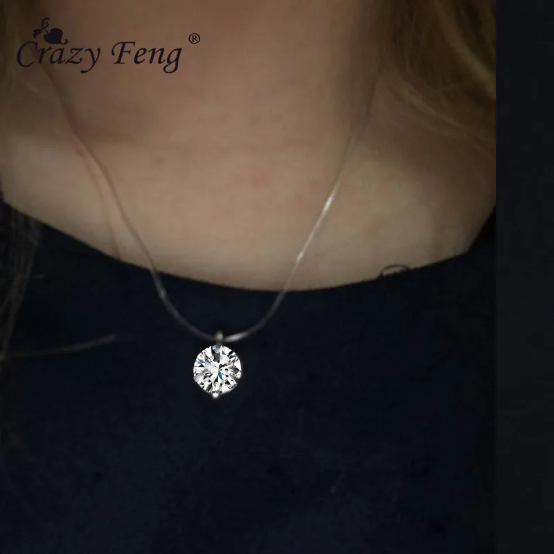 Модное блестящее ожерелье Crazy Feng с подвеской из кристалла циркония для женщин